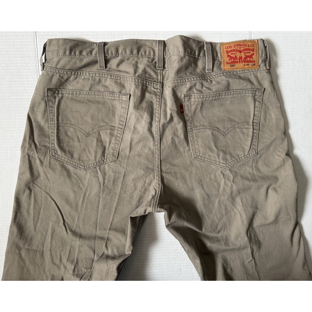LEVI'S‎ 559 - Men's 100% Cotton Beige Relaxed Straight Denim Jeans - Size 40x30